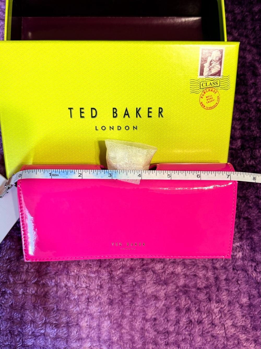 NWT IN BOX The Ted Baker Elador Crinkle Patent Bobble Matinee - Picture 12 of 16